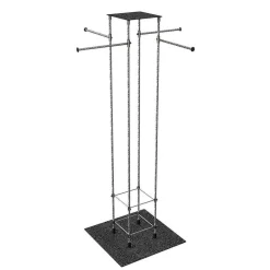 DecoWoerner Abhängeständer LOFT, 85 - 145 Cm Hoch schwarz