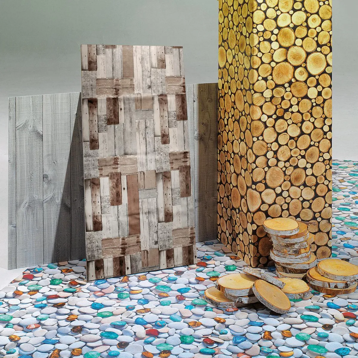 Hot DecoWoerner Abwaschbare Wachstuch-Tischdecke "Vintage-Holz", Meterware 140 Cm Breit Grau