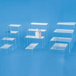 DecoWoerner Acryl Warenpräsenter-Set 18 Cm Breit 10 Cm Tief 4 Teilig transparent