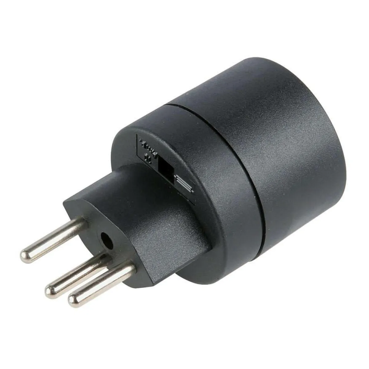 Outlet DecoWoerner Adapter Für Schweiz-Steckdose schwarz