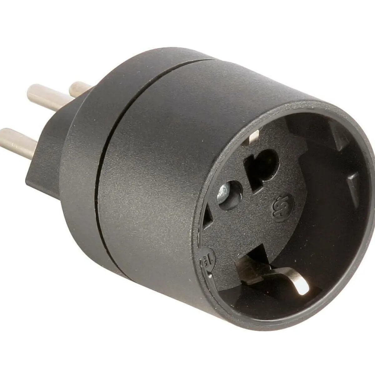Outlet DecoWoerner Adapter Für Schweiz-Steckdose schwarz