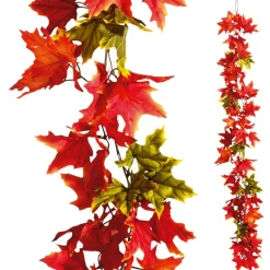 Hot DecoWoerner Ahorn-Blätterranke - Grün 180 Cm rot