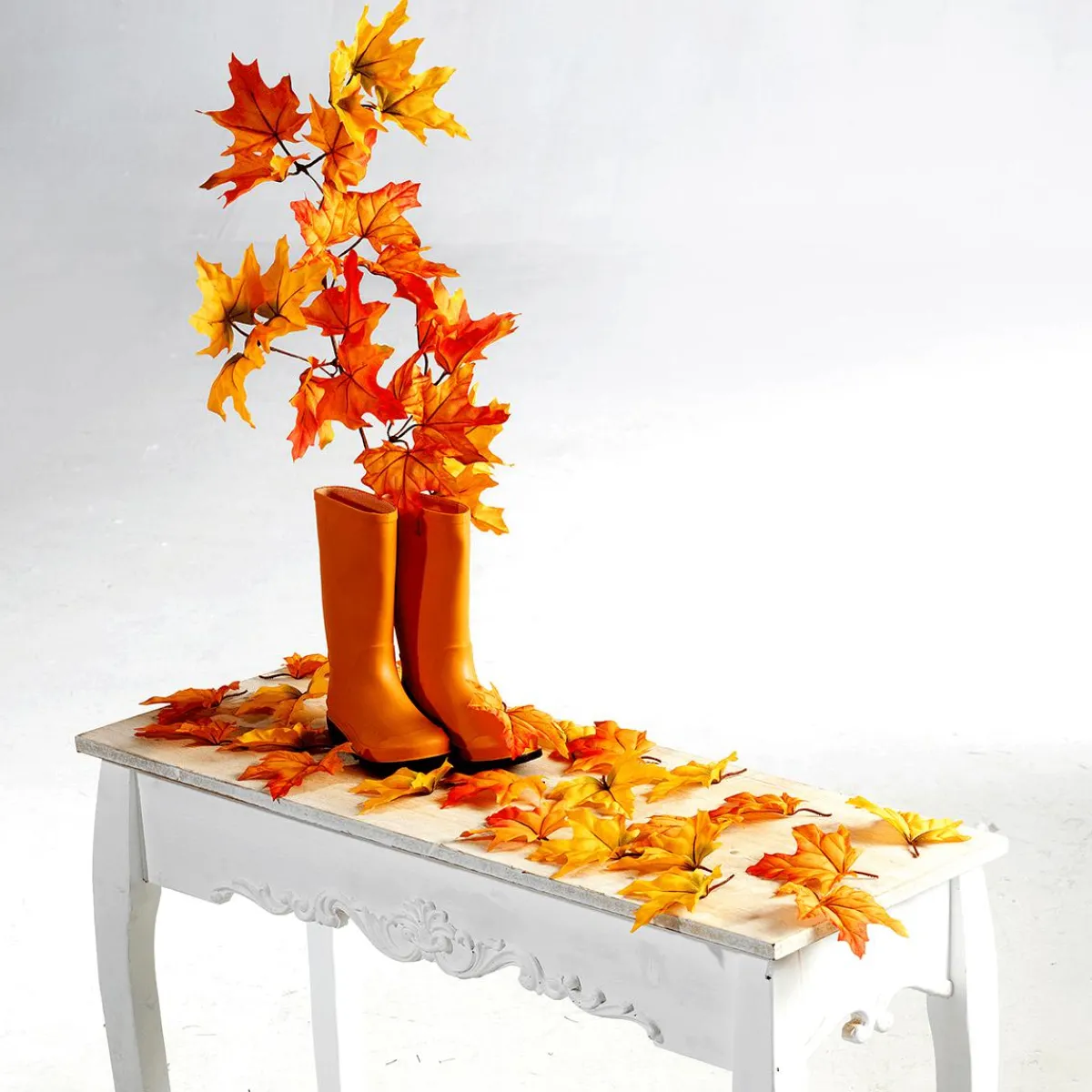 Hot DecoWoerner Ahorn-Kunstblätter, Pack à 30 Stück, orange