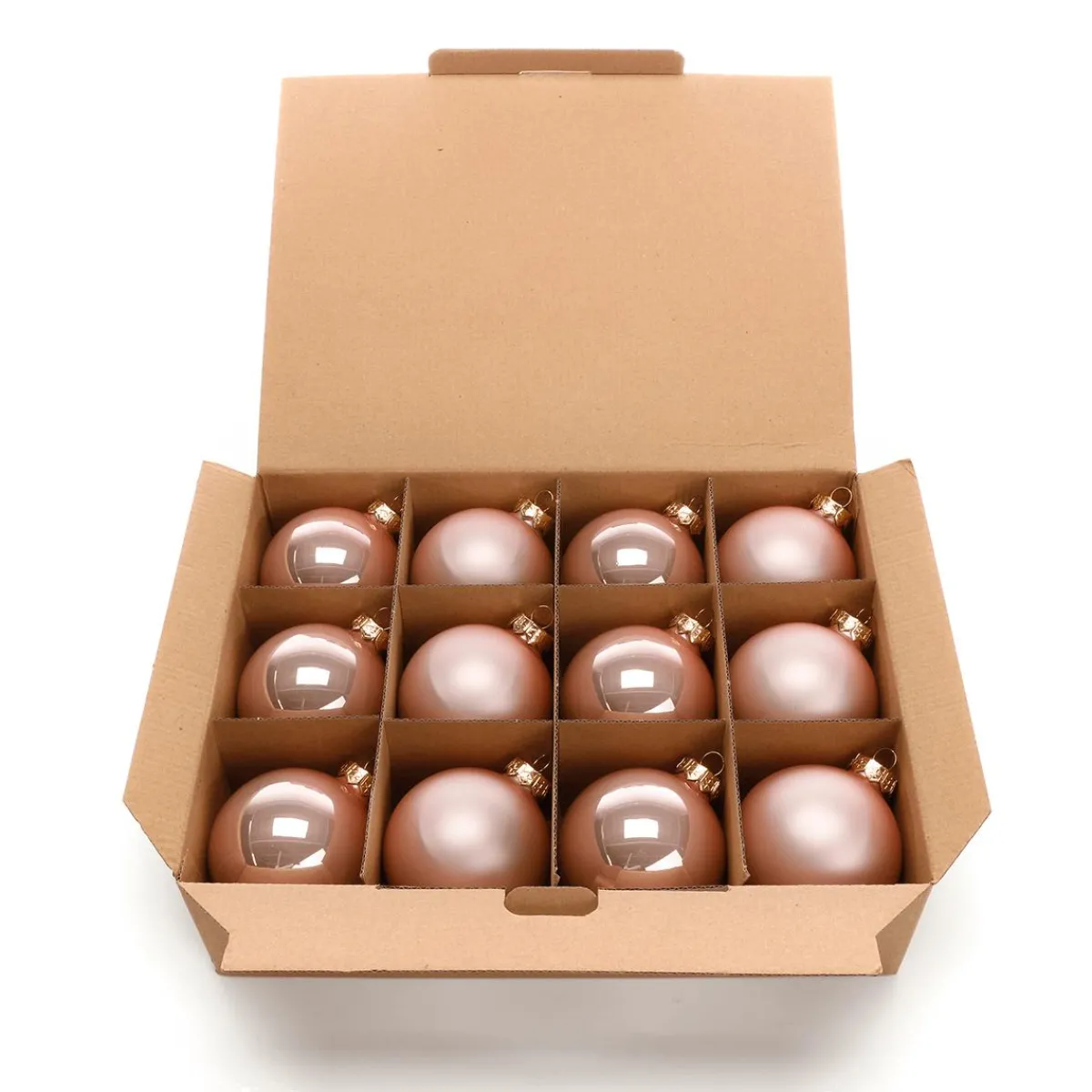 New DecoWoerner Altrosé Weihnachtskugeln Aus Glas 6 Cm Ø – 24 Stück rosa