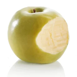 New DecoWoerner Angebissener er Apfel-Lebensmittel-Attrappe 7,5 Cm Ø grün