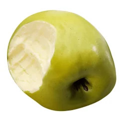 New DecoWoerner Angebissener er Apfel-Lebensmittel-Attrappe 7,5 Cm Ø grün