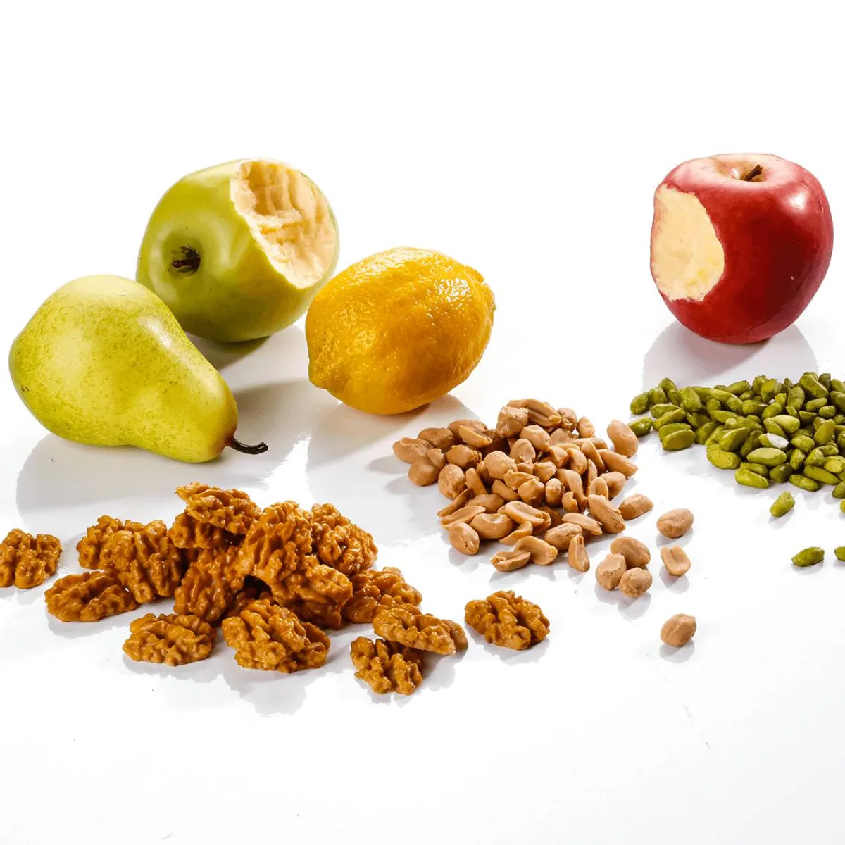 New DecoWoerner Angebissener er Apfel-Lebensmittel-Attrappe 7,5 Cm Ø grün