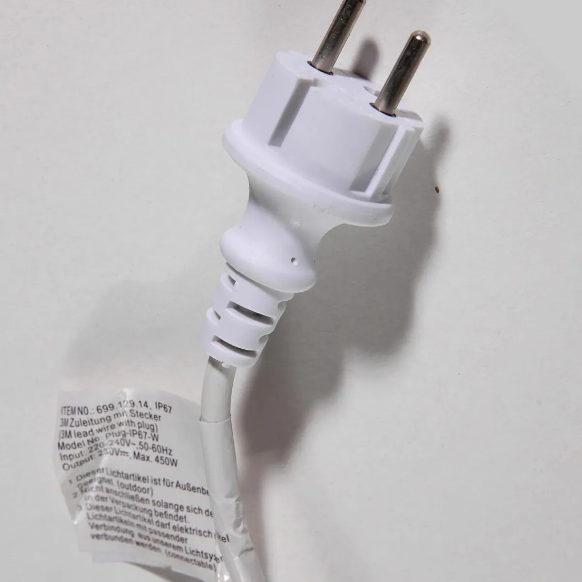 Hot DecoWoerner Anschlusskabel IP44 Für LED-Produkte System IP67, Weiß
