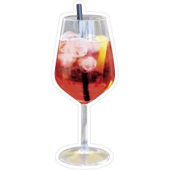 Clearance DecoWoerner Aperol Spritz Cocktail Display 20 X 50 Cm orange