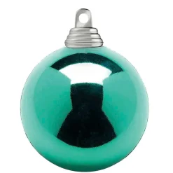Discount DecoWoerner Aquae, Glänzende Weihnachtskugeln Aus Schwer Entflammbarem Kunststoff, 6 Cm Ø – 24 Stück grün