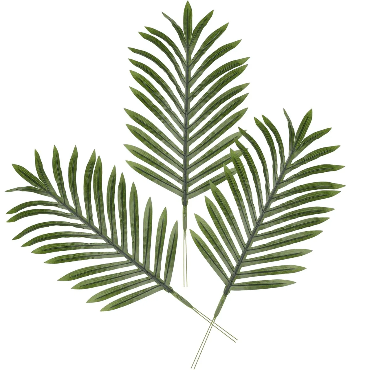 Outlet DecoWoerner Areca-Kunstpalmen-Blatt, Pack à 3 Stück grün