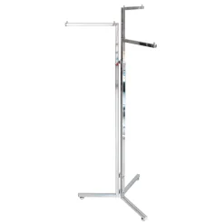 DecoWoerner 3-Armiger Kleiderständer Verchromt 180 Cm silber