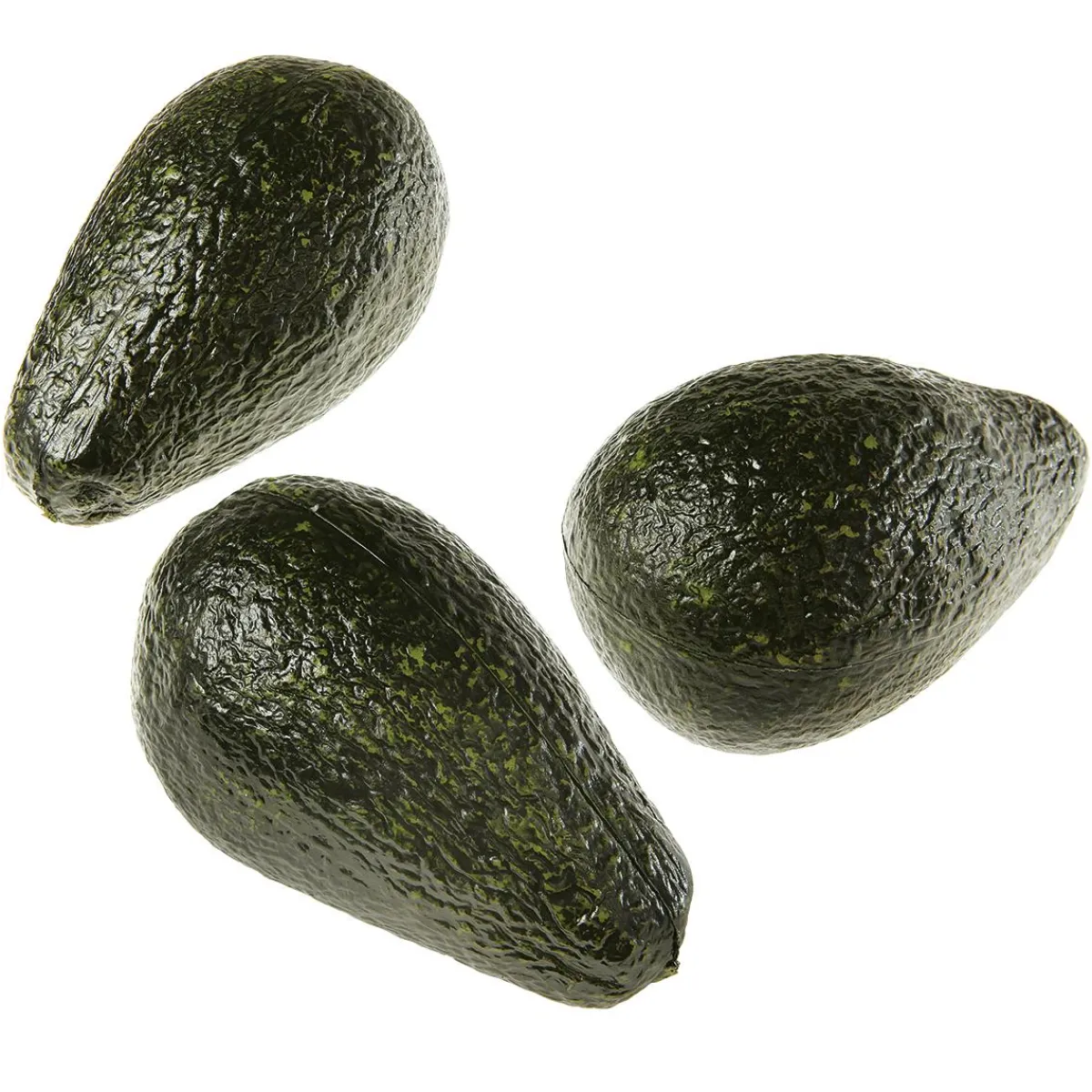 DecoWoerner Avocado Lebensmittel-Attrappe, Pack à 3 Stück grün