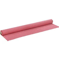 Online DecoWoerner Baumwollstoff "Karo" 140 Cm Breit rot