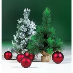Clearance DecoWoerner Beerene, Matte Weihnachtskugeln Aus Schwer Entflammbarem Kunststoff, 6 Cm Ø – 24 Stück rot