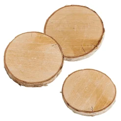 Discount DecoWoerner Birkenscheibe 3er Set 16 & 15 Cm Ø X 2 Cm Stärke Naturholz