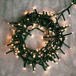 Best DecoWoerner Blinkende LED Lichterkette Mit Timer, Für Außen, 16 M mehrfarbig
