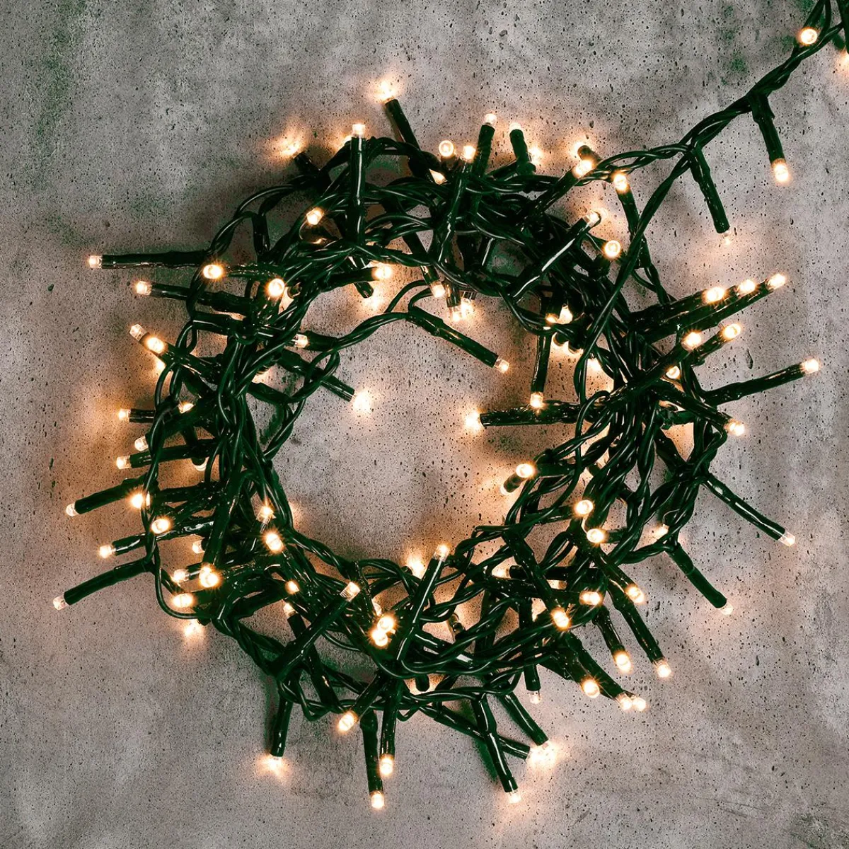 Best DecoWoerner Blinkende LED Lichterkette Mit Timer, Für Außen, 16 M mehrfarbig