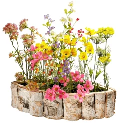 New DecoWoerner Blumenschale Birke 57 Cm Naturholz