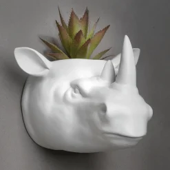 Hot DecoWoerner Blumentopf Nashorn weiß