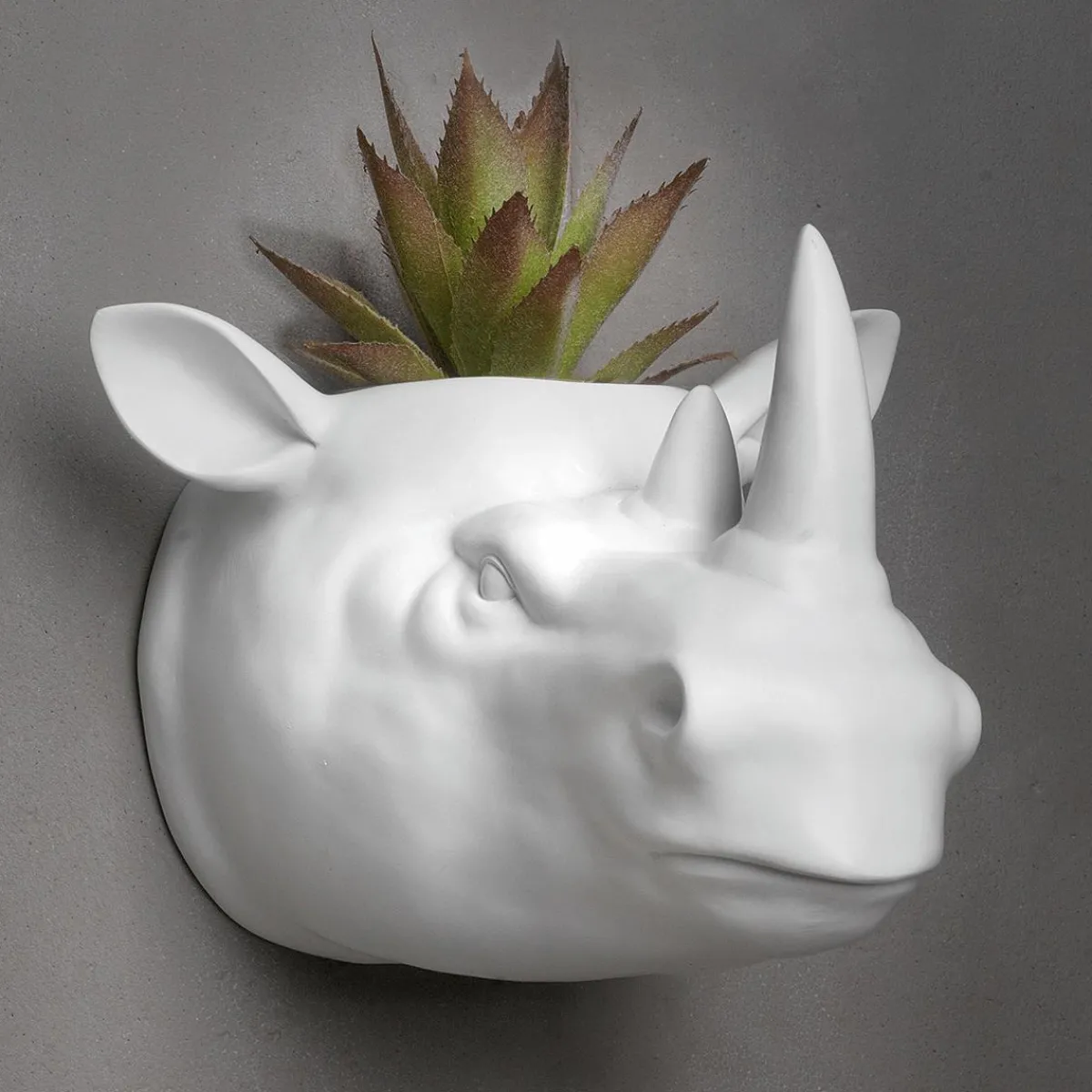 Hot DecoWoerner Blumentopf Nashorn weiß