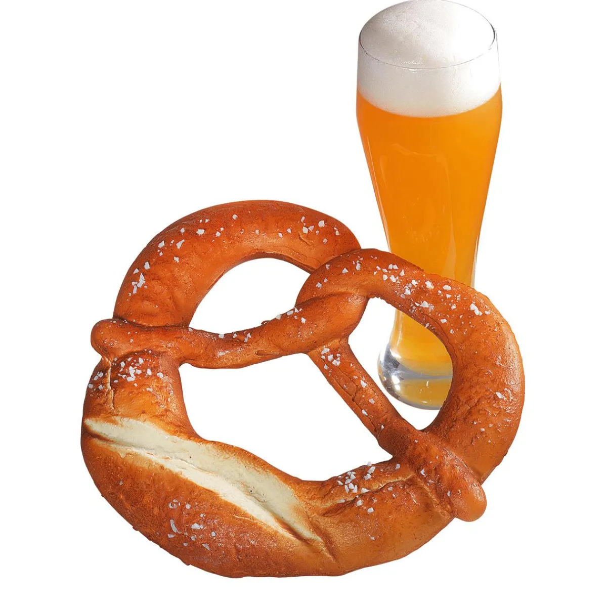 Outlet DecoWoerner Brezel Lebensmittel-Attrappe 27 Cm braun
