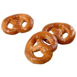 Best DecoWoerner Brezeln Lebensmittel-Attrappe, Pack à 3 Stück braun