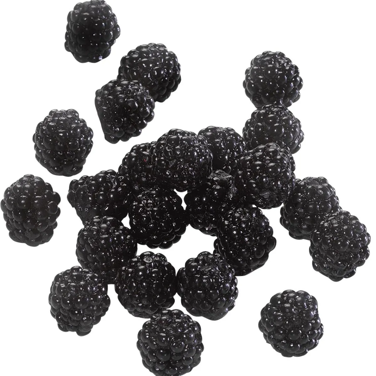 DecoWoerner Brombeeren Lebensmittel-Attrappe, 24 Stück schwarz