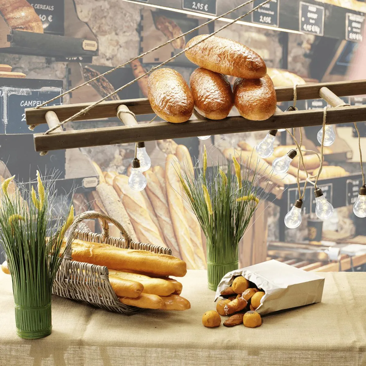 Best DecoWoerner Brot Lebensmittel-Attrappe 33 Cm braun