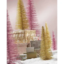 Online DecoWoerner Bürsten-Baum, 120 Cm gold