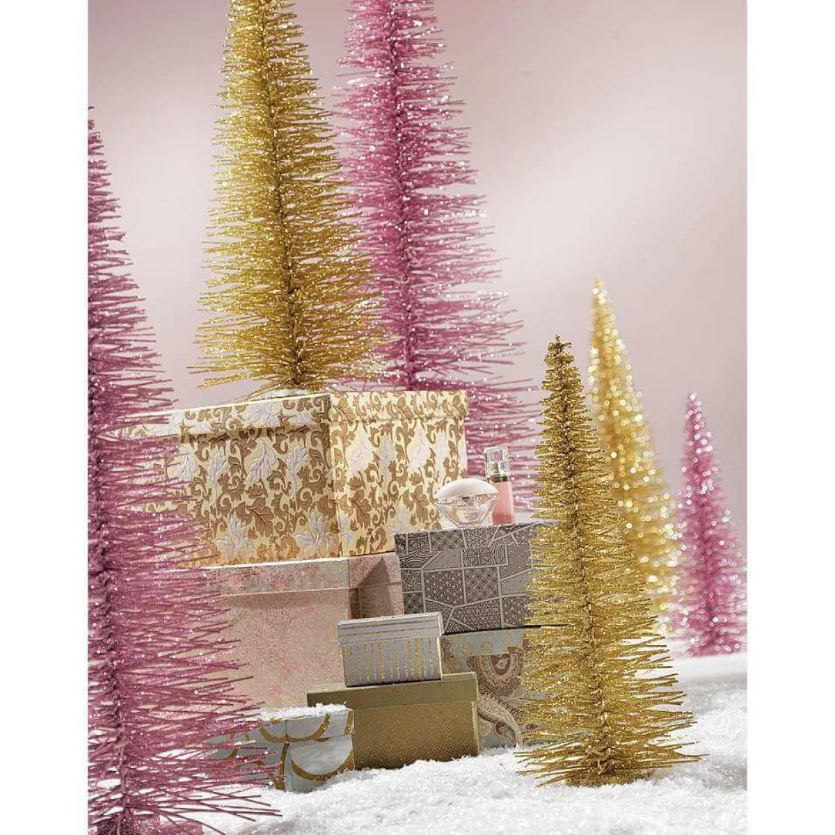 Online DecoWoerner Bürsten-Baum, 120 Cm gold