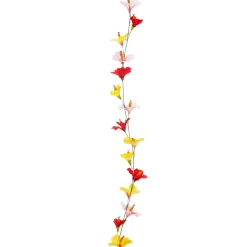 DecoWoerner Bunte Künstliche Hibiskus Girlande 180 Cm mehrfarbig