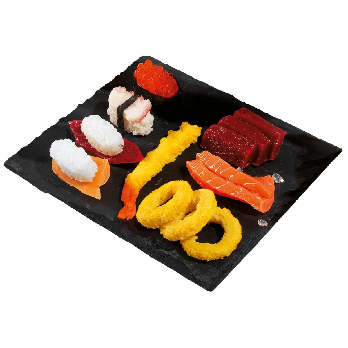 Hot DecoWoerner Calamari Frittiert Lebensmittel-Attrappe, 3 Stück gelb