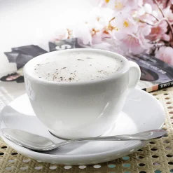 Clearance DecoWoerner Cappuccino Lebensmittel-Attrappe 20 Cm Ø weiß