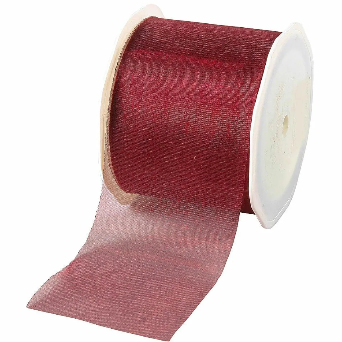 Discount DecoWoerner Chiffonband 70 Mm, 25 M, Bordeaux rot