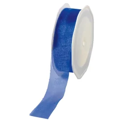 Best DecoWoerner Chiffonband 25 Mm, 25 M, Dunkel blau
