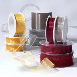 DecoWoerner Chiffonband 25 Mm, 25 M, Frühlings grün