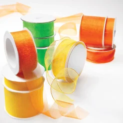 Outlet DecoWoerner Chiffonband 25 Mm, 25 M, gelb