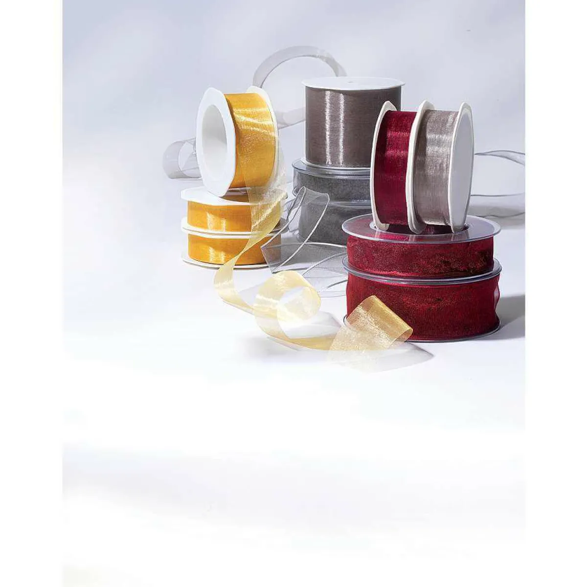 Best DecoWoerner Chiffonband 70 Mm, 25 M, gold