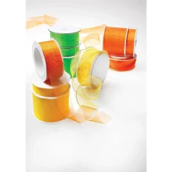 Best DecoWoerner Chiffonband 70 Mm, 25 M, orange