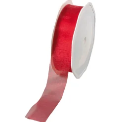 Clearance DecoWoerner Chiffonband 25 Mm, 25 M, rot