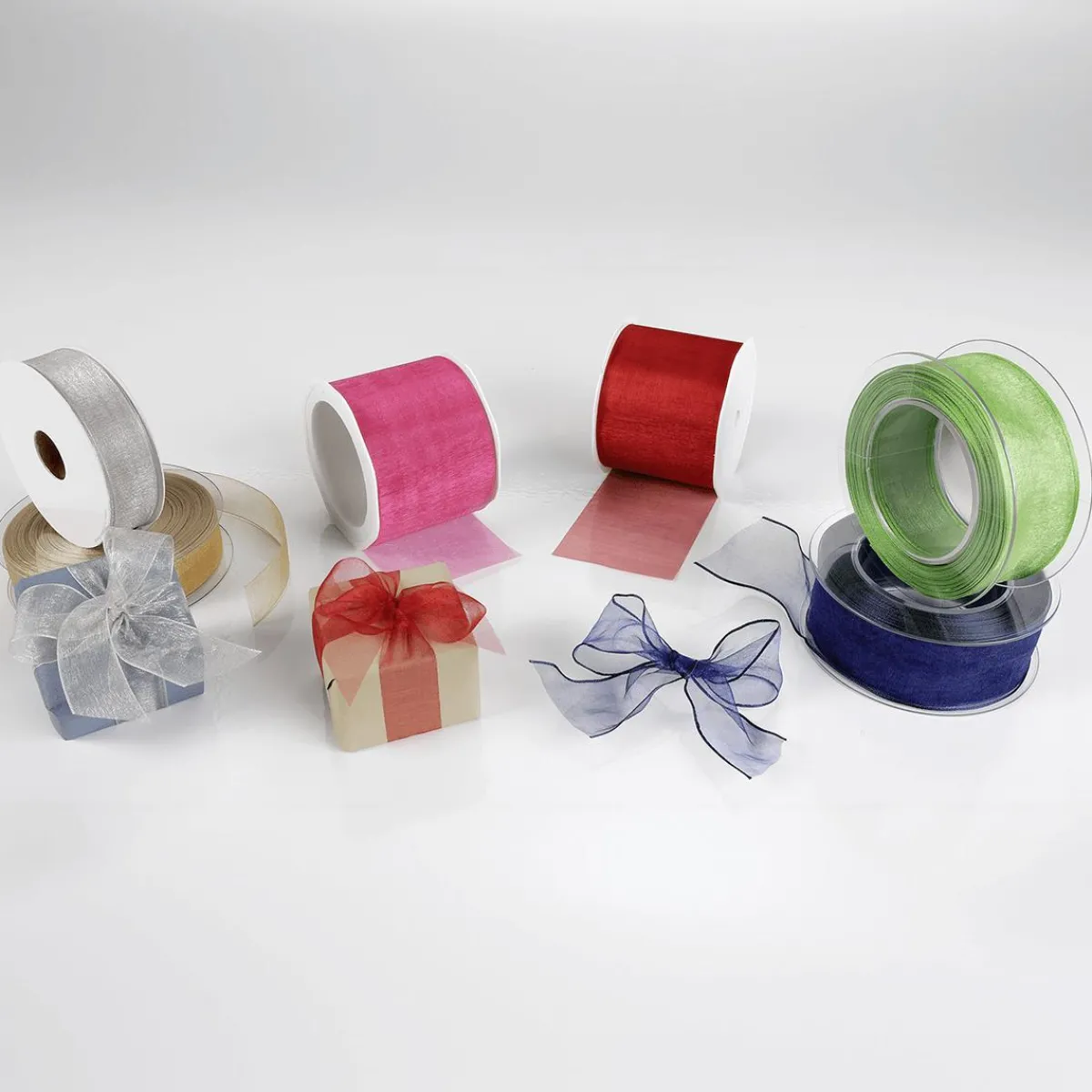 Best DecoWoerner Chiffonband 38 Mm, 25 M, rot
