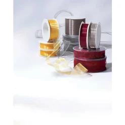 Best DecoWoerner Chiffonband 70 Mm, 25 M, silber