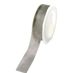 Clearance DecoWoerner Chiffonband 25 Mm, 25 M, silber