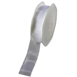 Discount DecoWoerner Chiffonband 25 Mm, 25 M, weiß