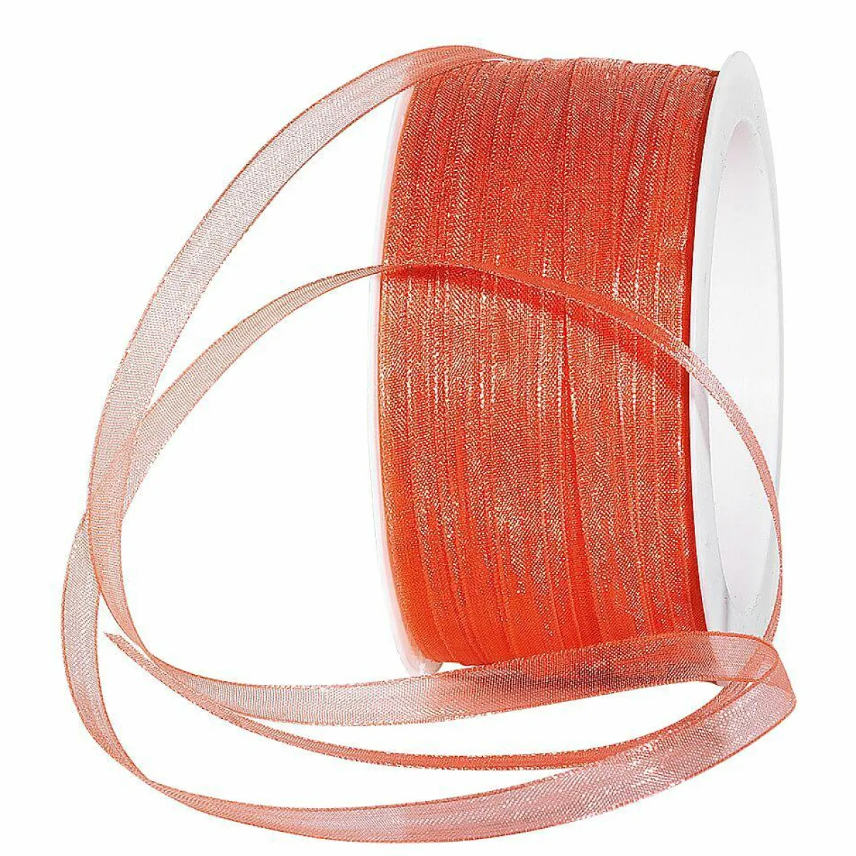 Discount DecoWoerner Chiffonband Mit Webkante, 6 Mm, 50 M, Pink rosa