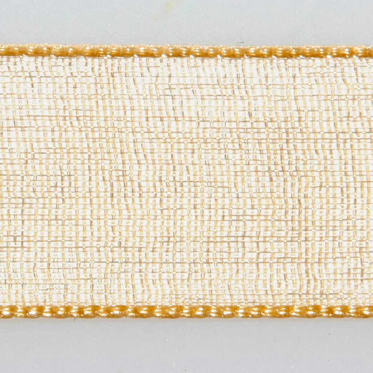 Best DecoWoerner Chiffonband Mit Webkante 6mm X 50m gold