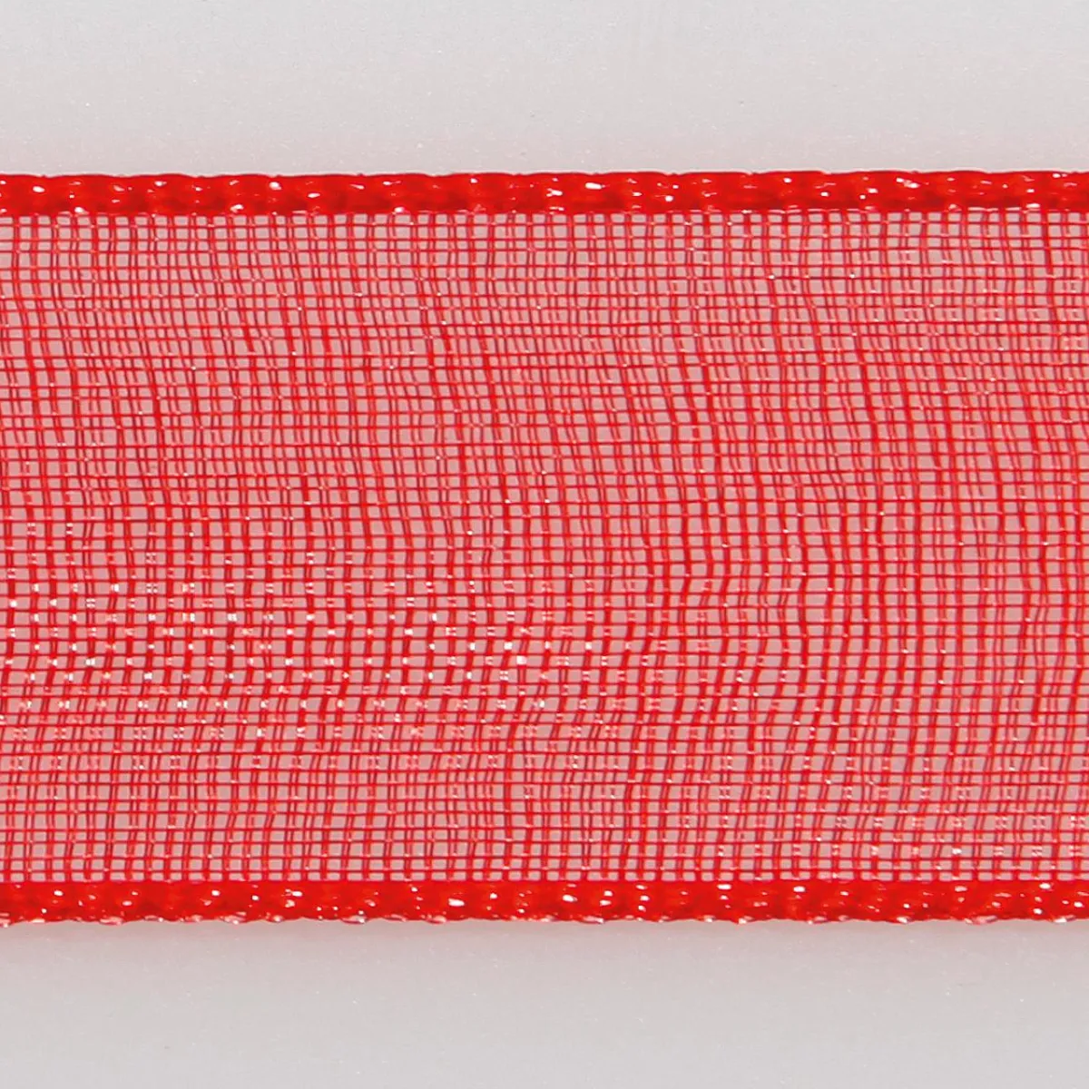 DecoWoerner Chiffonband Mit Webkante 15mm X 50m rot