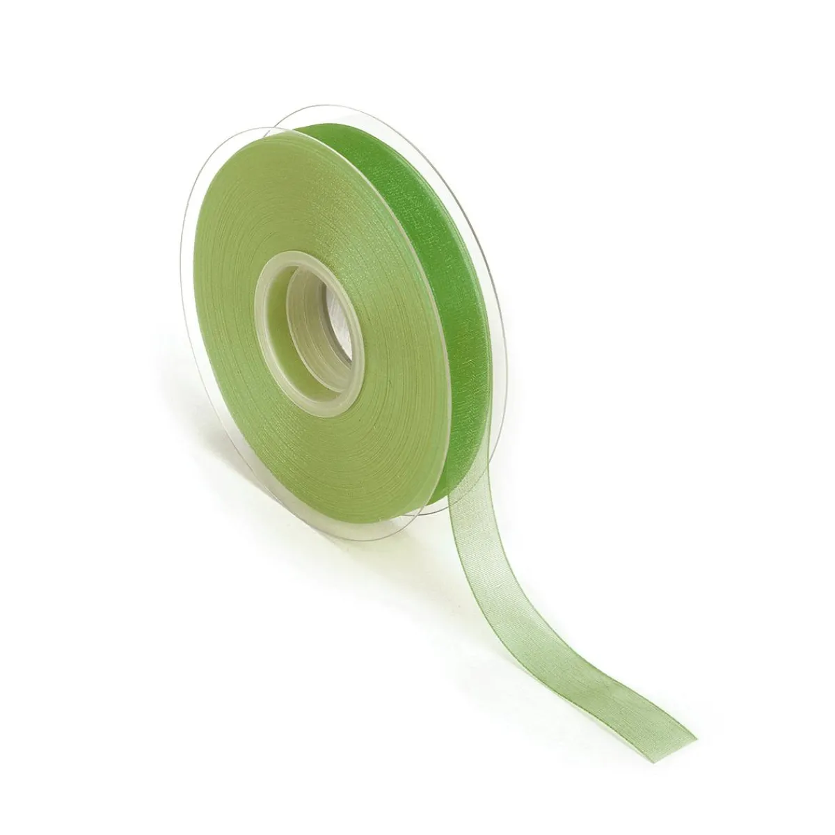DecoWoerner Chiffonband Mit Webkante 15mm X 50m grün