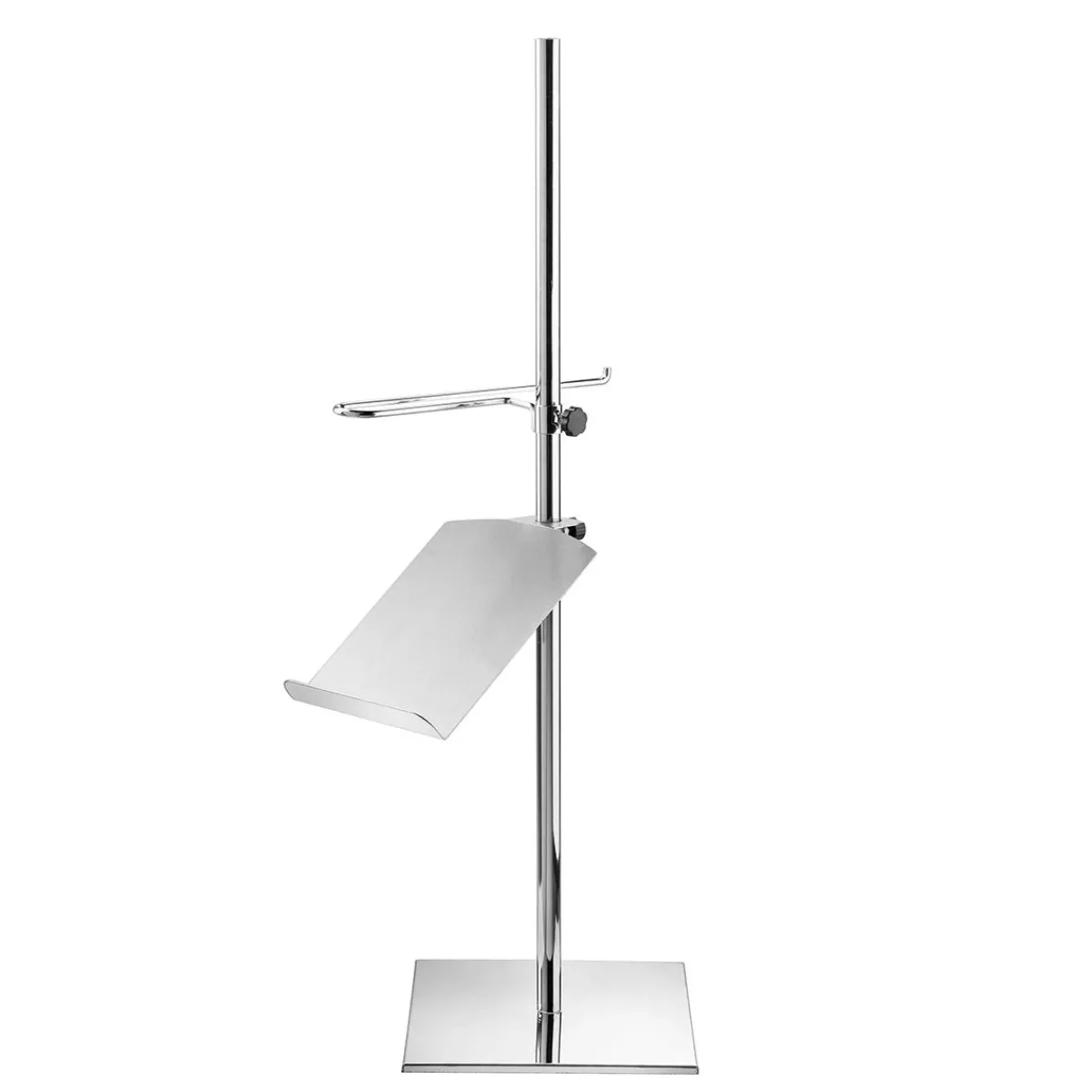 Online DecoWoerner Chrome-Ständer Für Schneiderbüsten Mit Schuh-Präsenter 40 X 40 X 100 Cm silber